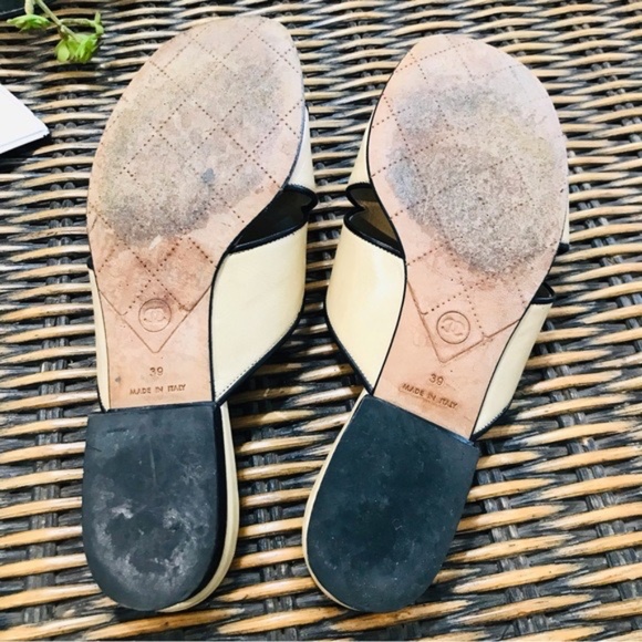 ⭐️🌟Authentic CHANEL Camellia CC Slide Sandals Sz 39 - Picture 5 of 11